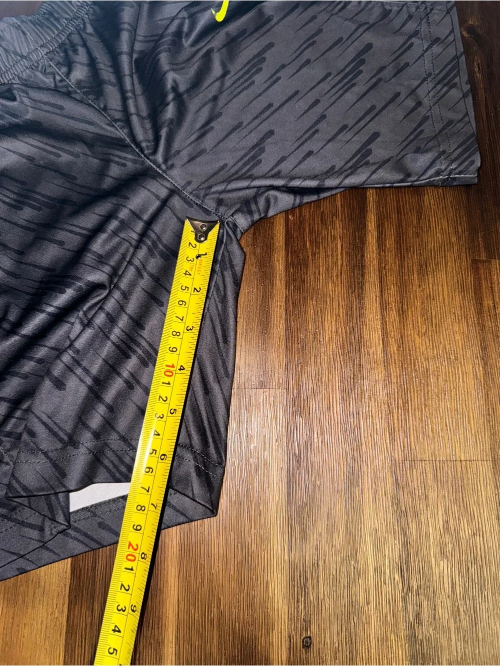 Nike Dri-FIT Boys Athletic Shorts - Gray & Volt Performance Shorts - Size 7